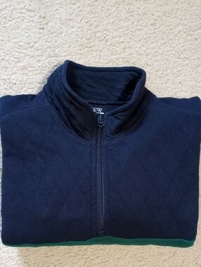 J. Crew Colorblock Quilted Quarter Zip